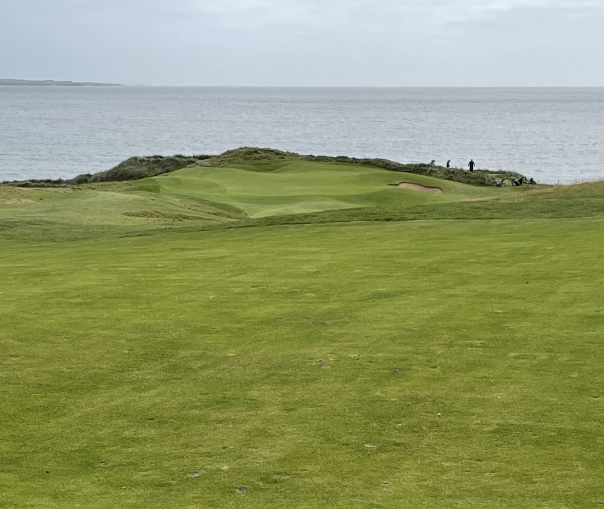View of the green on the par-4 sixth hole at Lahinch.