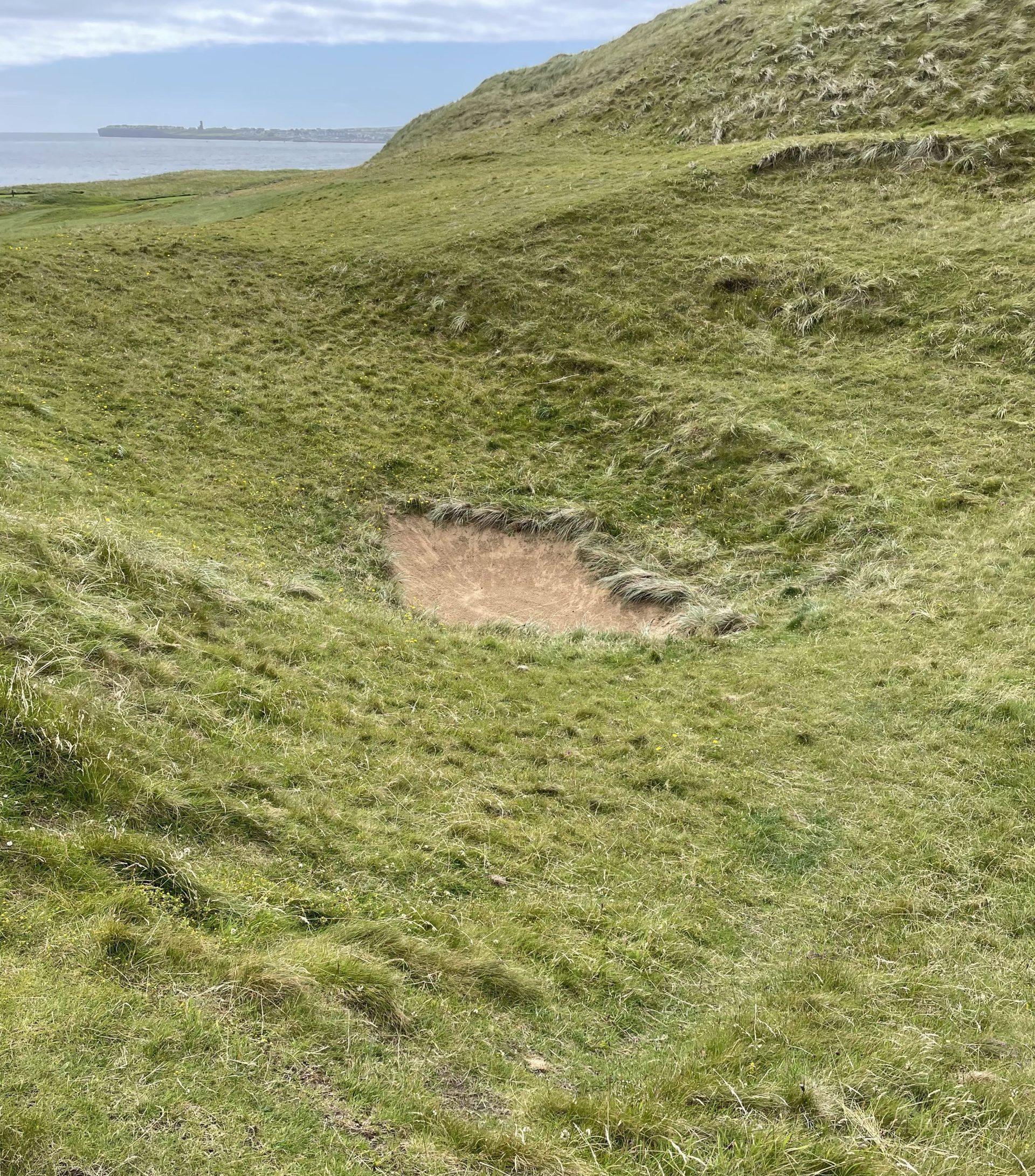 Deep bunker on Lahinch Old Course.