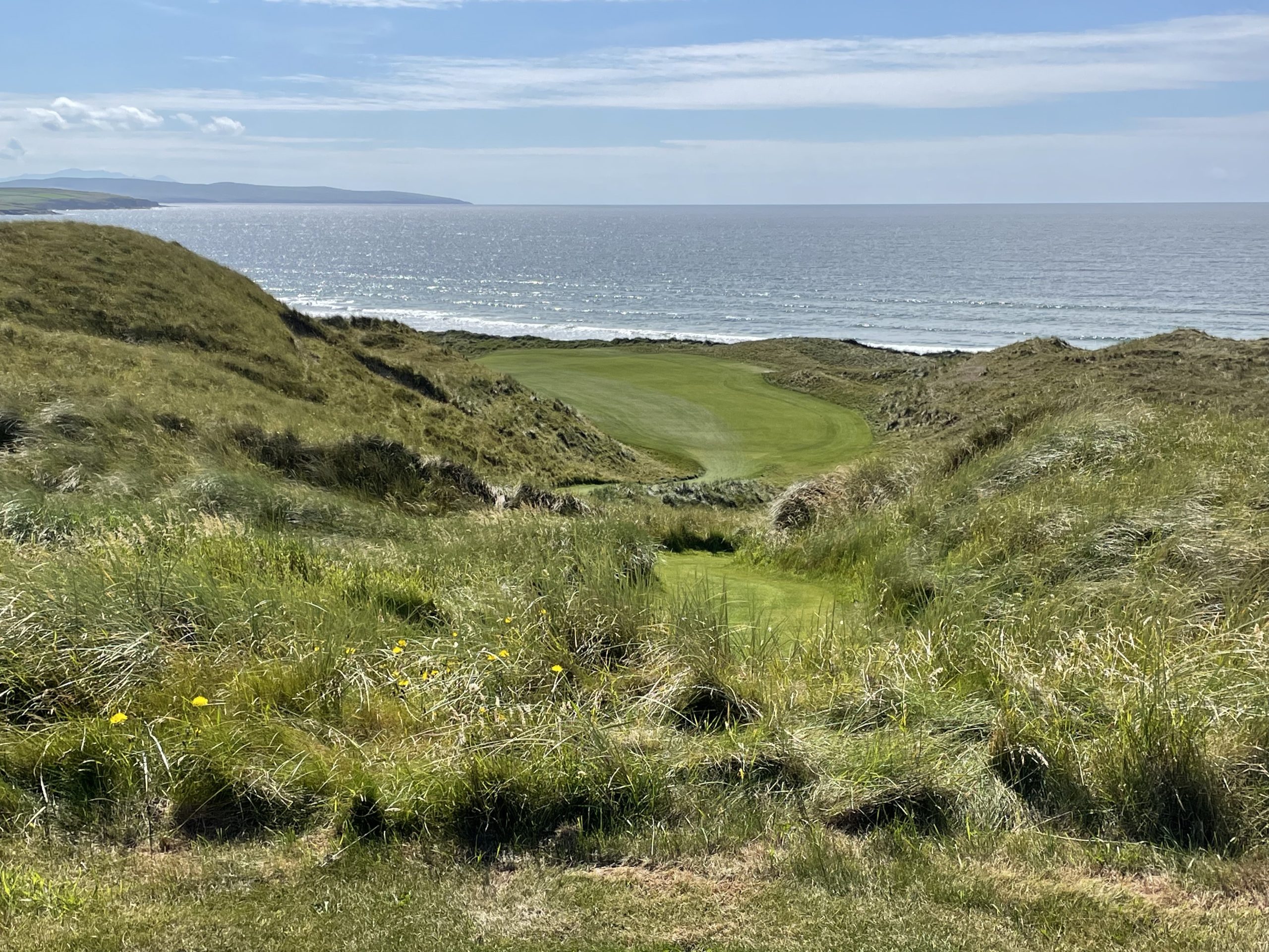 View from the 17th tee on Ballybunion Old Course in County Kerry, Ireland.
