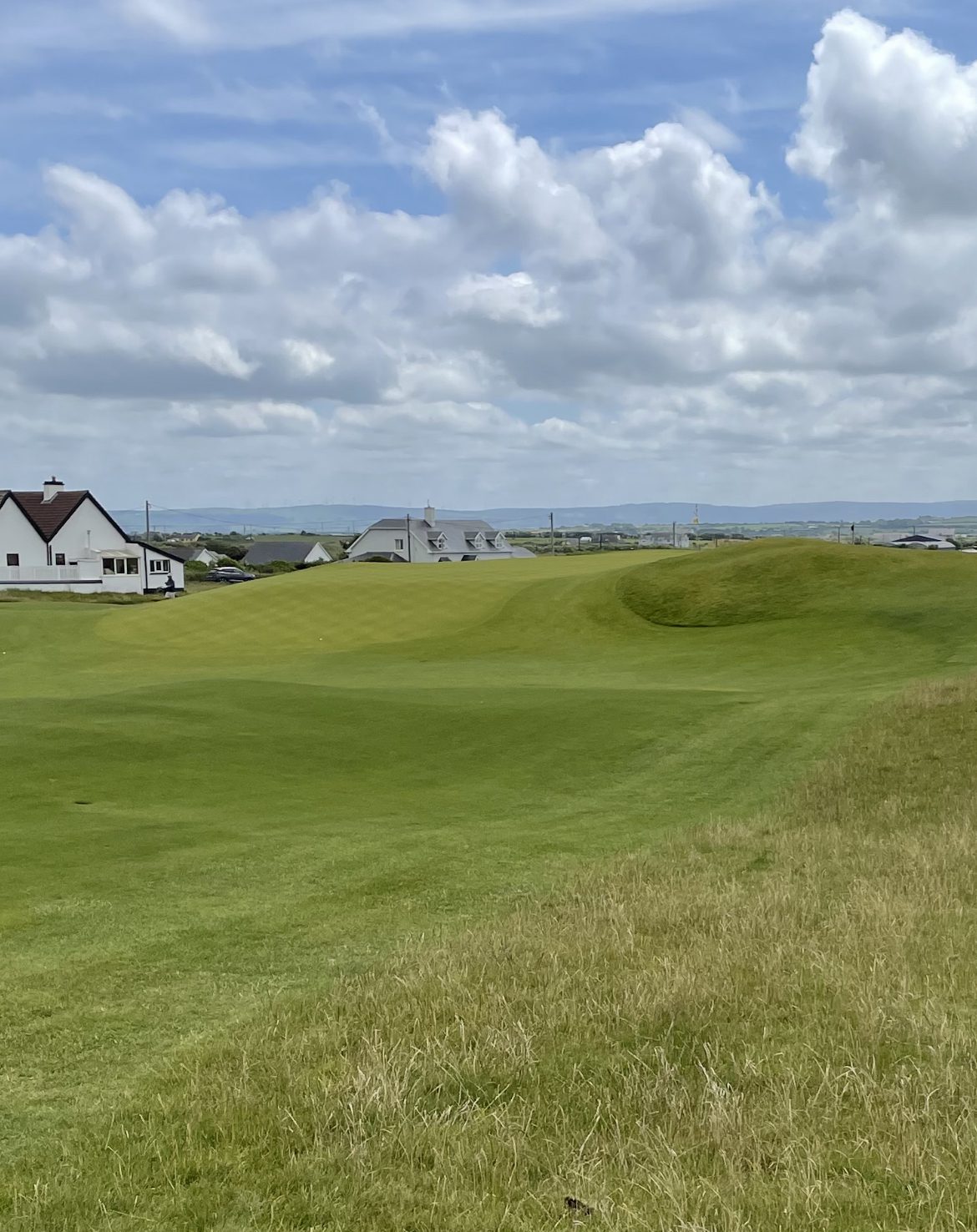 View of the 9th green on Ballybunion Old Course in County Kerry, Ireland.